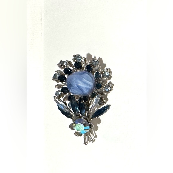 StunningPerriwinkle/💙⬇️⬇️💲Rare 1950s Vintage Sparkling, unique, NAVETTE - Picture 5 of 5